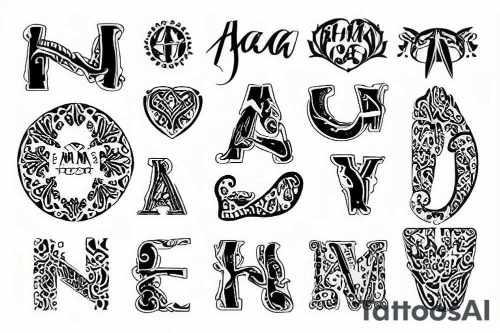 HMATA letters tattoo idea