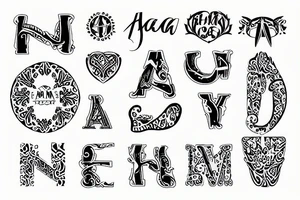 HMATA letters tattoo idea