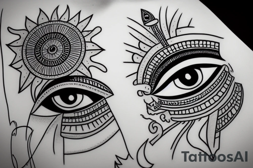 Egyptian eye tattoo idea