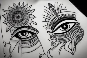 Egyptian eye tattoo idea