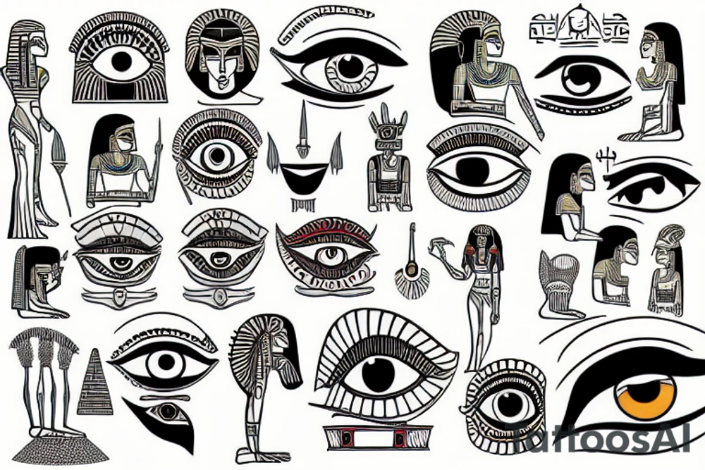 Egyptian eye tattoo idea