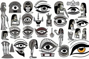 Egyptian eye tattoo idea