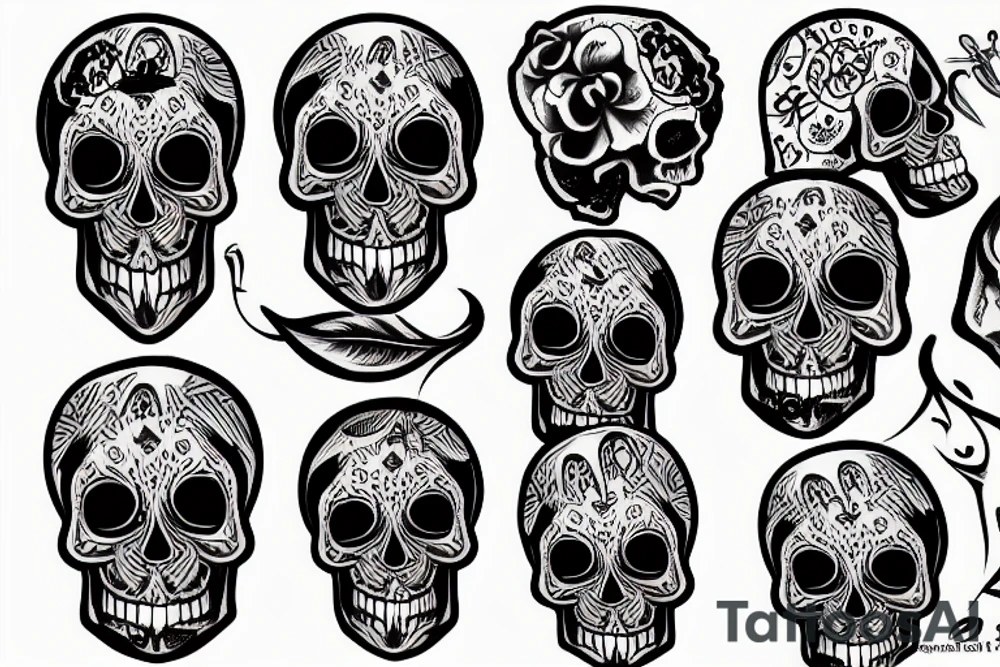 Skull tattoo idea