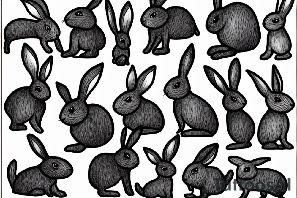 bunny rabbit tattoo idea