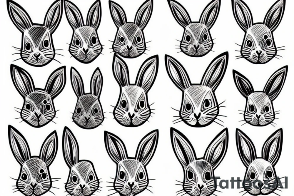 bunny rabbit tattoo idea