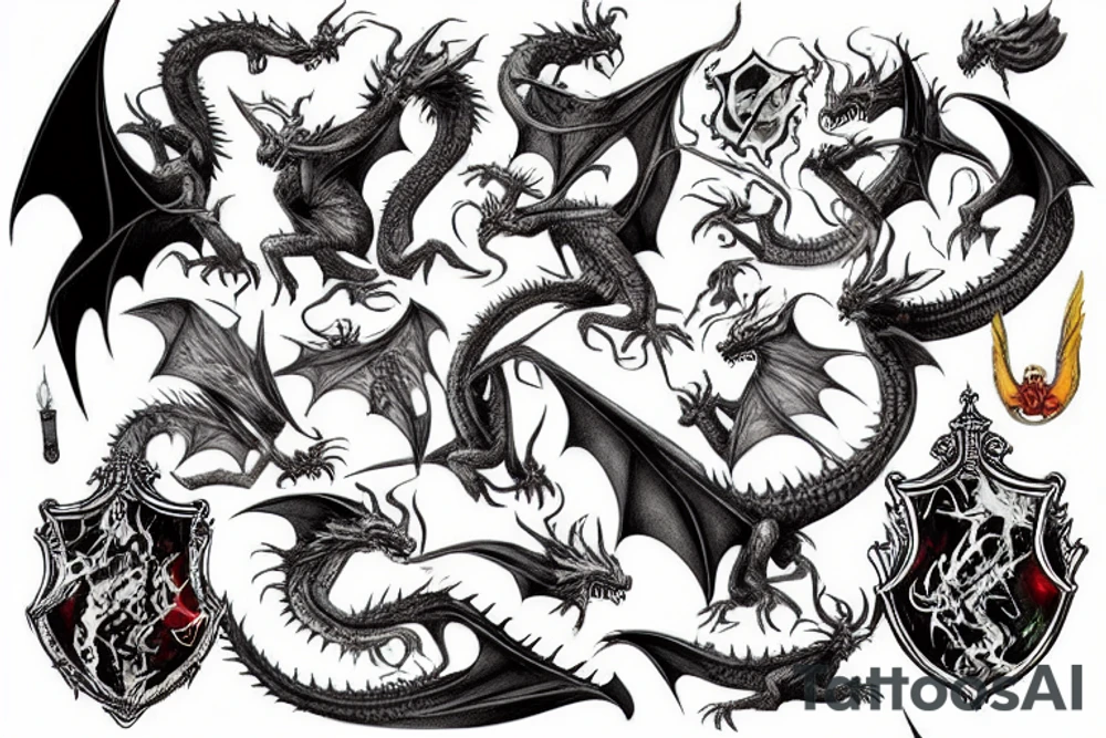 Harry Potter fight a dragon tattoo idea