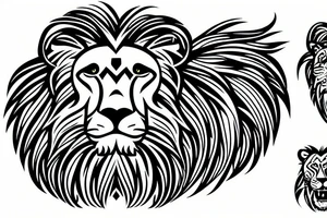 Lion in mandal tattoo idea