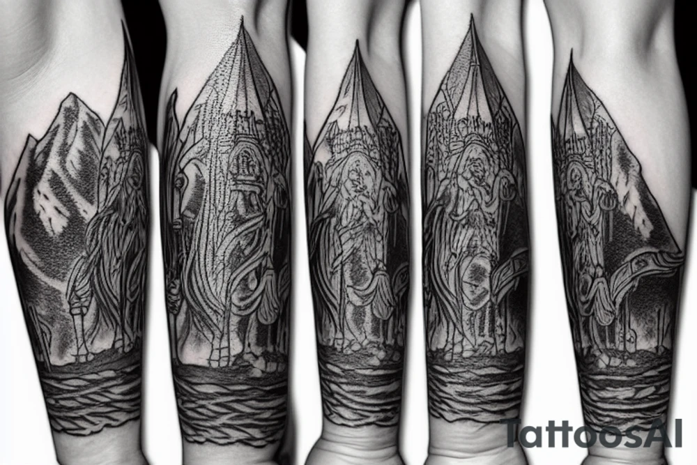 lord of the rings on forearm tattoo idea