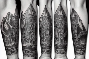lord of the rings on forearm tattoo idea