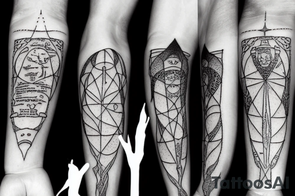 lord of the rings on forearm tattoo idea