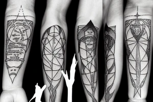 lord of the rings on forearm tattoo idea