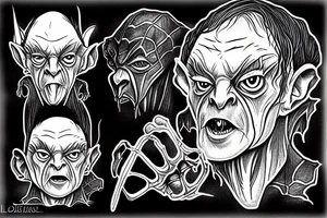 Smeagol from Lord of the Rings tattoo idea