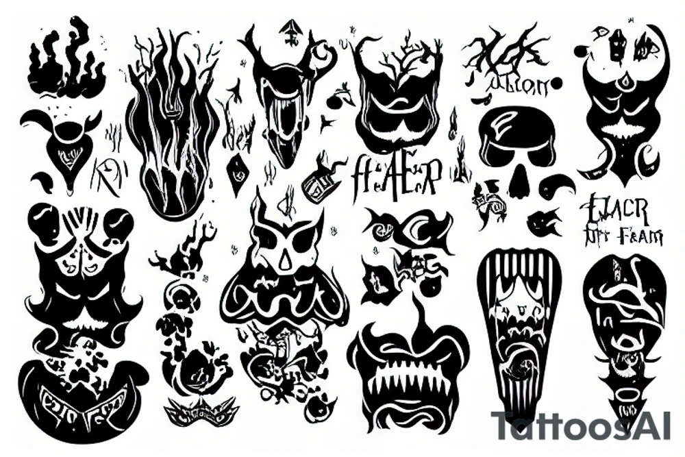 cloudy sha of fear tattoo idea