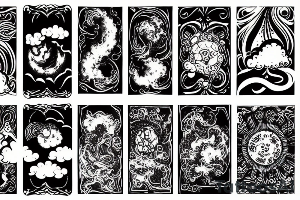 clouds corruption tattoo idea