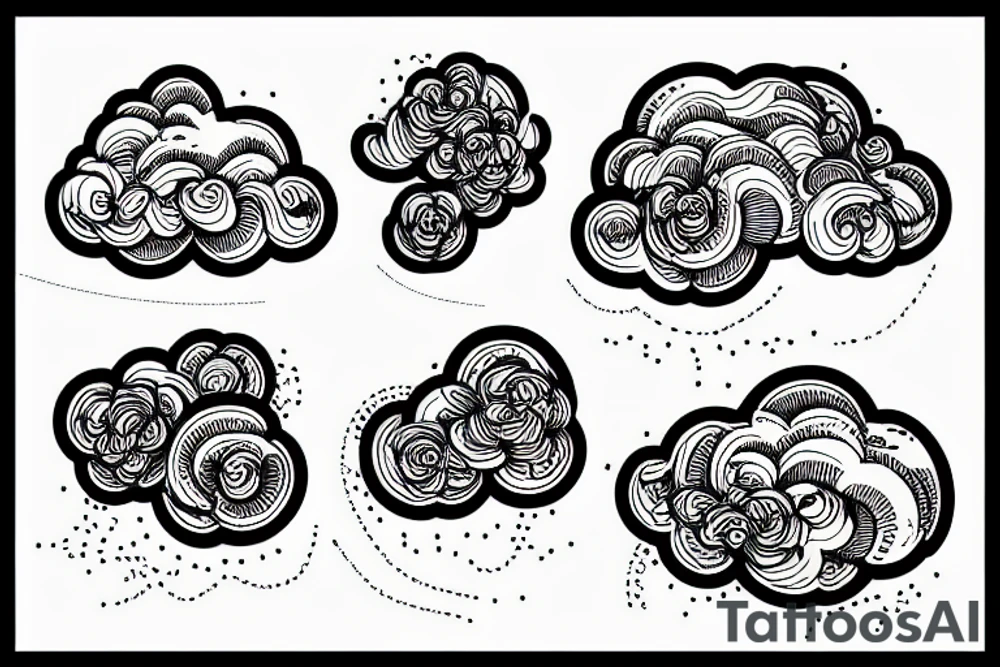clouds corruption tattoo idea