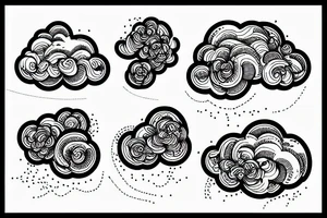 clouds corruption tattoo idea
