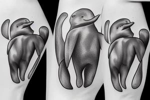 manateee swimming tattoo idea