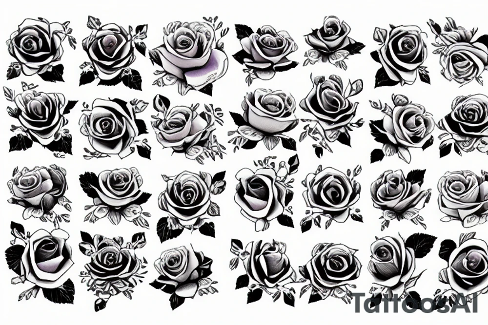 1 rose, lavender, lilac tattoo idea