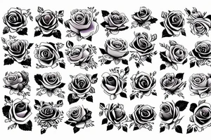 1 rose, lavender, lilac tattoo idea
