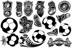 soccer sunset tattoo idea