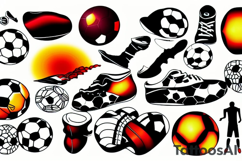 soccer sunset tattoo idea