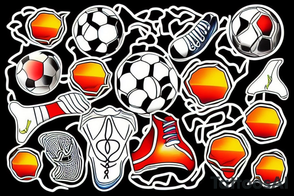 soccer sunset tattoo idea