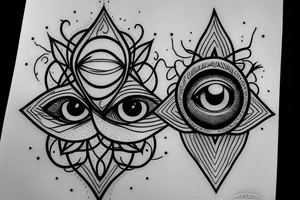 the all seeing eye entangled in vines tattoo idea