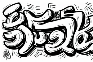 graffiti “YONAL” lettering tattoo idea