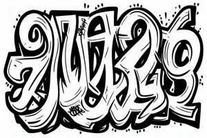 graffiti “YONAL” lettering tattoo idea