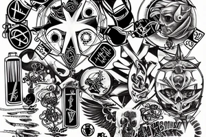 Cyber Cross tattoo idea