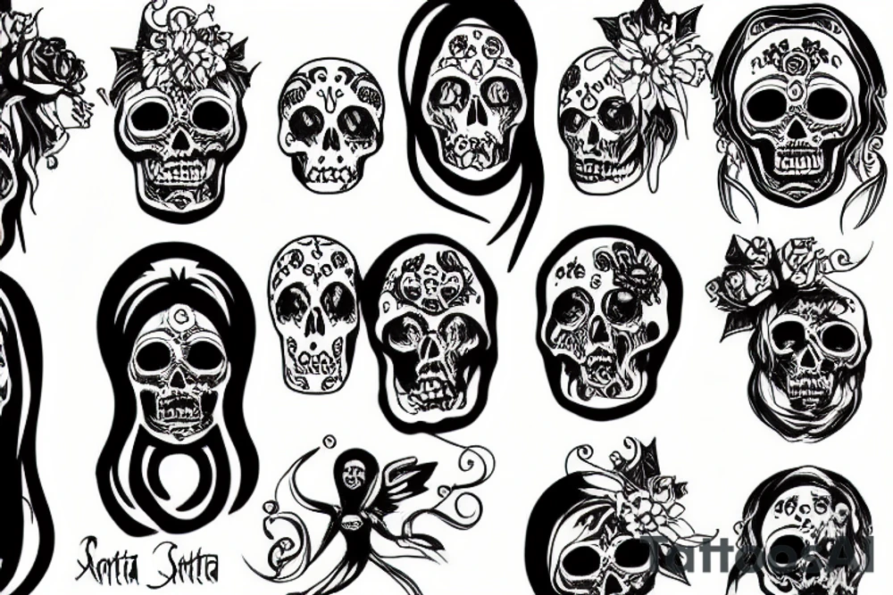 Santa muerte tattoo idea