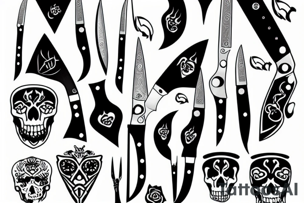 Knife tattoo idea