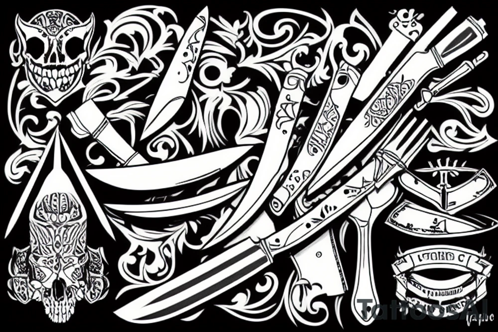 Knife tattoo idea