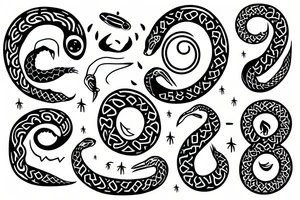 ouroboros with a happy vibe tattoo idea