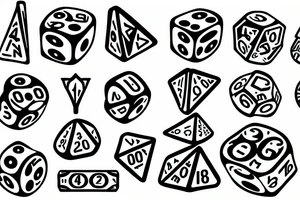 Dice, fire tattoo idea