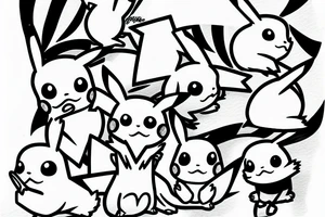 Pikachu from pokemon tattoo idea