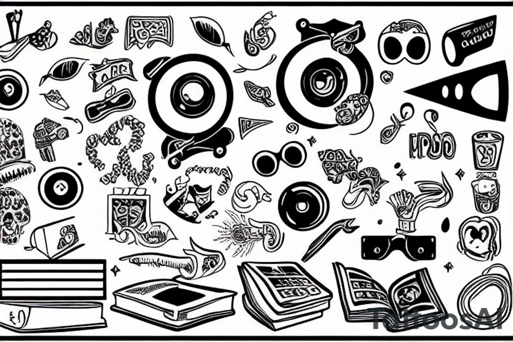 Teacher and video tattoo idea