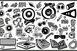 Teacher and video tattoo idea