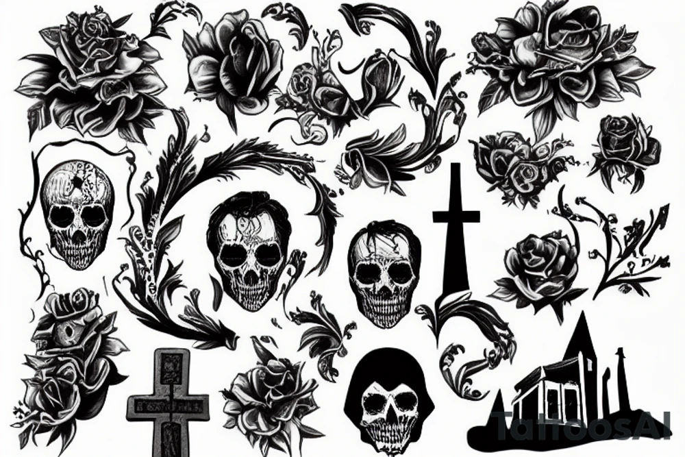 Church on fire tattoo idea