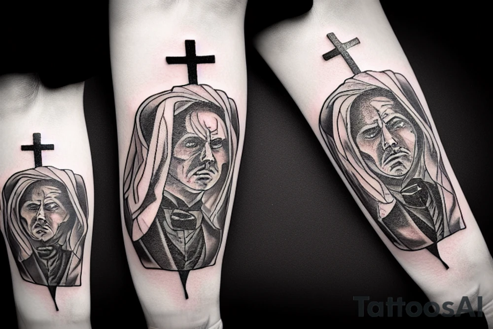 Church on fire tattoo idea