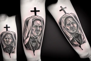 Church on fire tattoo idea