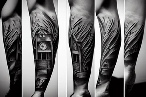 Church on fire tattoo idea