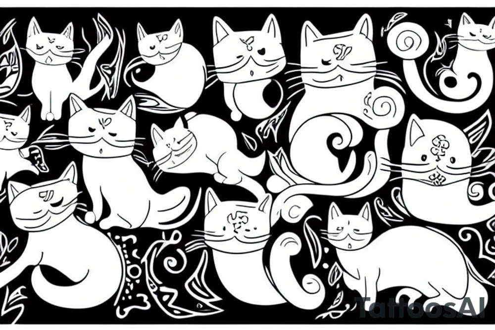 Cat angel tattoo idea