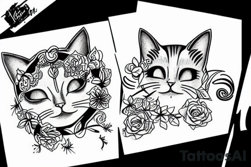 Cat sleeping tattoo idea