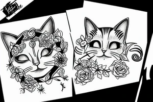 Cat sleeping tattoo idea