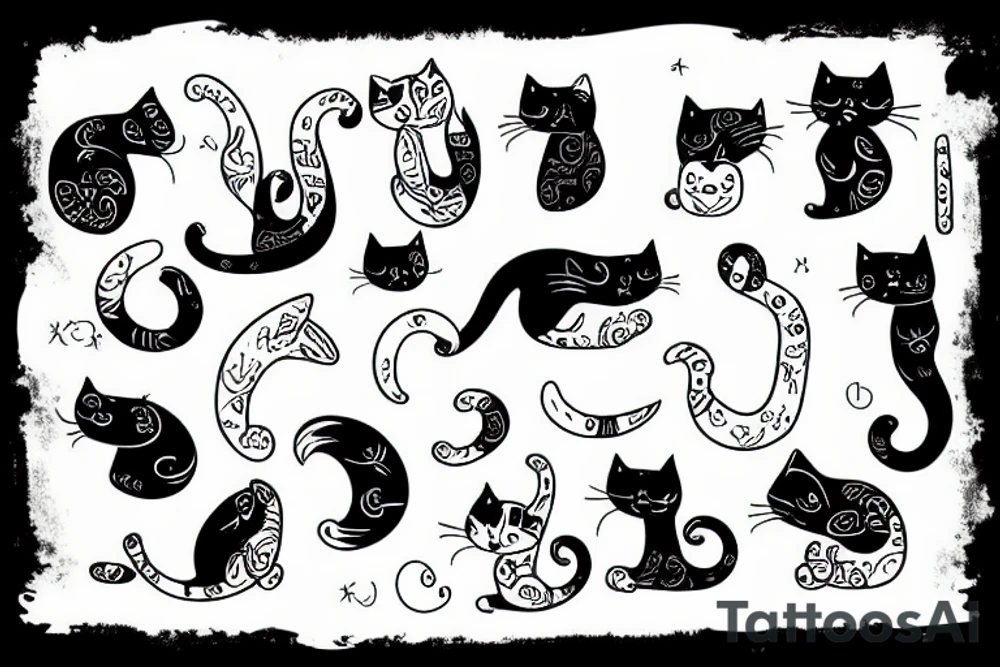 Cat with a man tattoo idea