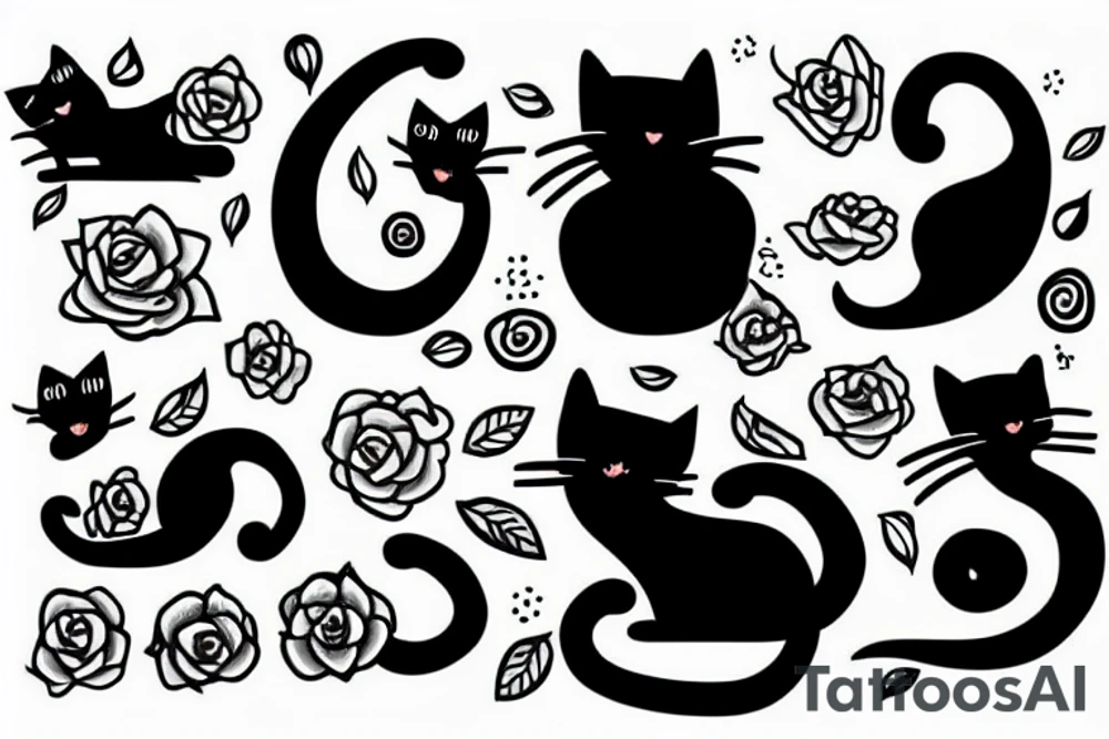 Cat with a man tattoo idea