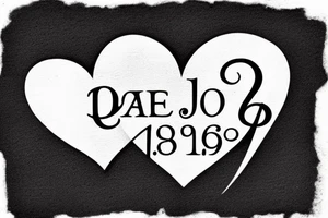 Old school tattoo of a heart with the date jan 9 on it tattoo idea
