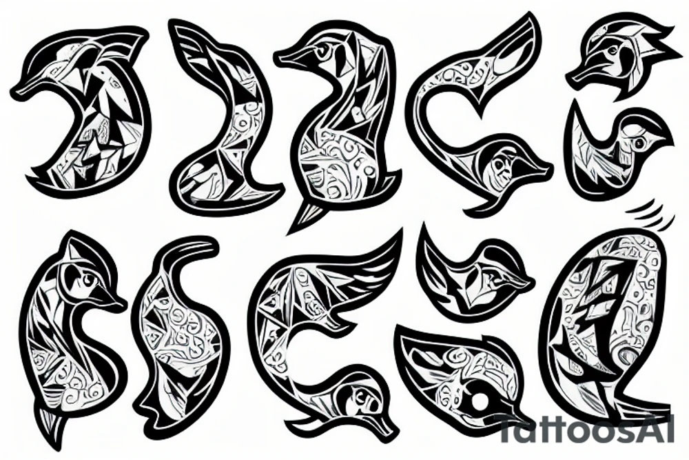 Duck in suit tattoo idea