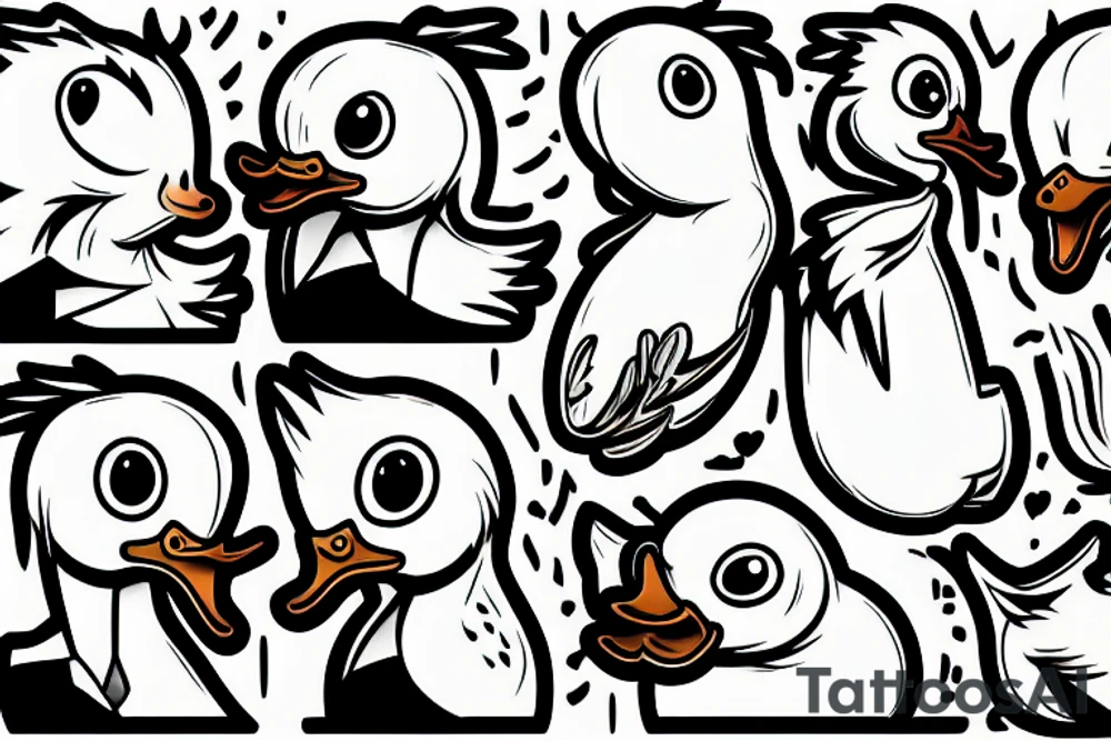 Duck in suit tattoo idea